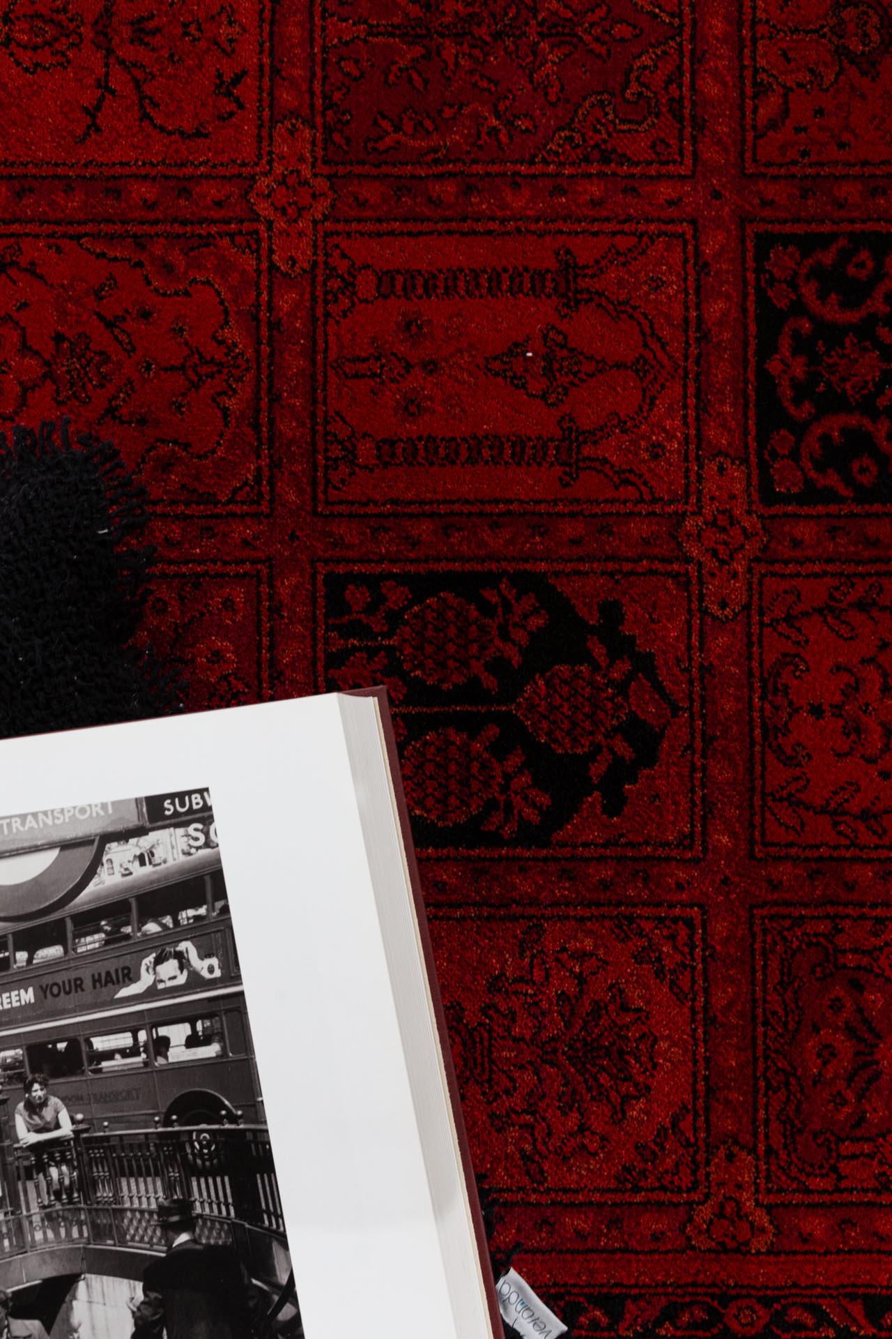 κλασικό χαλί afgan 8129h d.red royal carpet - 100 x 160 cm