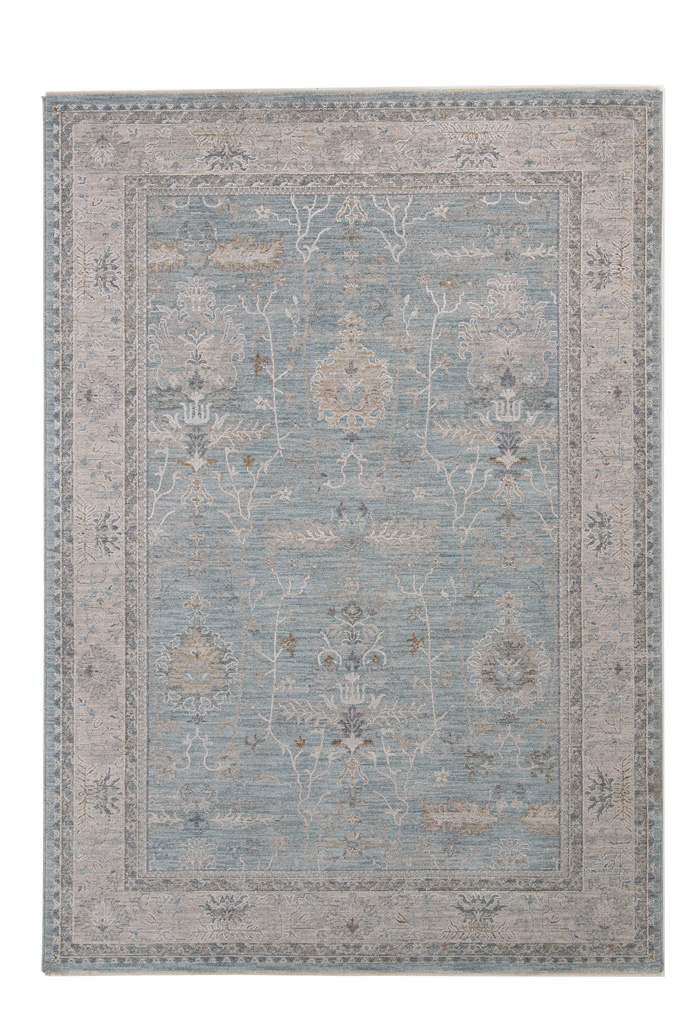 κλασικό χαλί tabriz 590 blue royal carpet - 240 x 360 cm