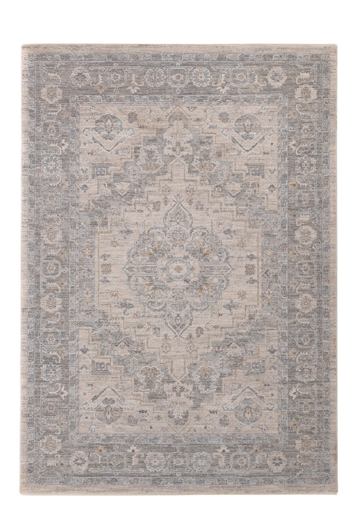 κλασικό χαλί tabriz 647 l.grey royal carpet - 240 x 360 cm