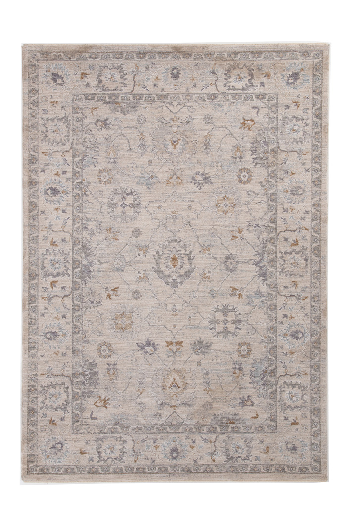 κλασικό χαλί tabriz 662 l.grey royal carpet - 240 x 360 cm
