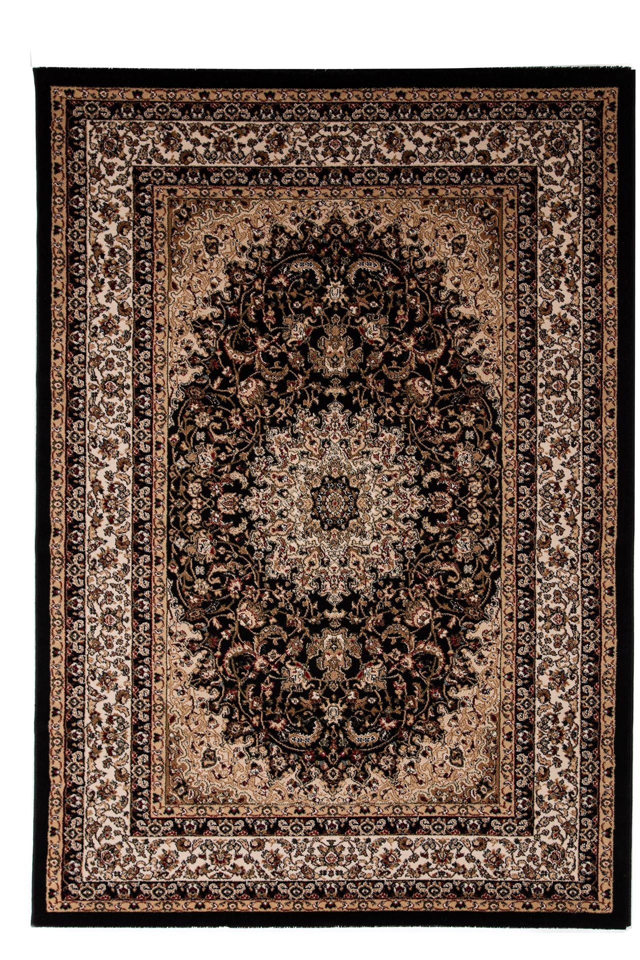 κλασικό χαλί teheran 2513 black royal carpet - 133 x 190 cm