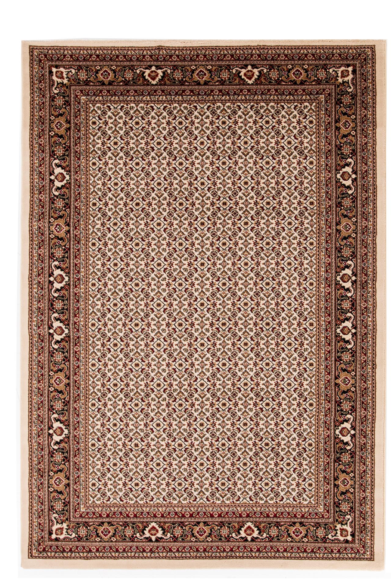 κλασικό χαλί teheran 3924 cream black royal carpet - 67 x 500 cm