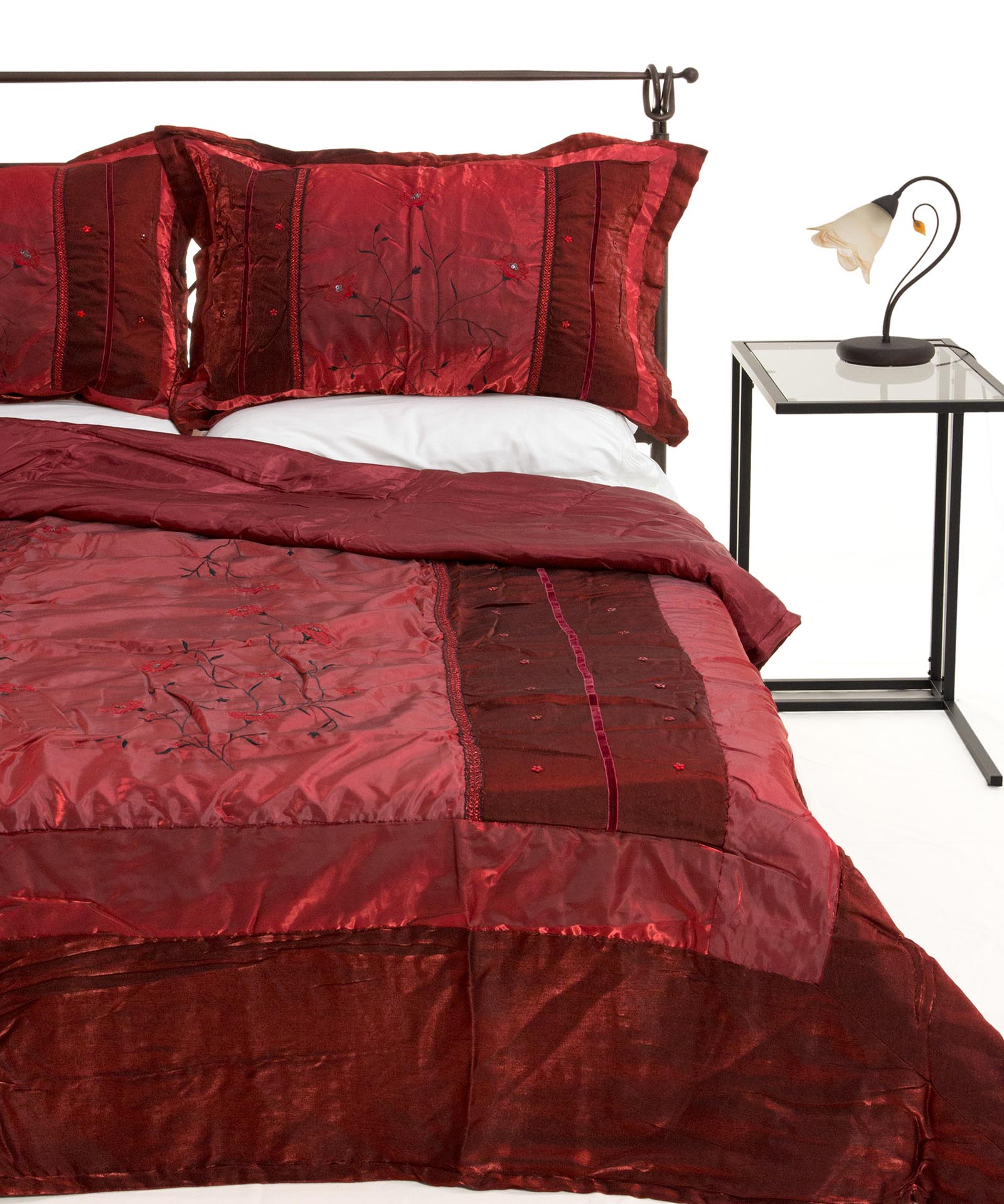 Κουβερλί Σετ Μονό 160x220 Silk Fashion 10507 Κόκκινο