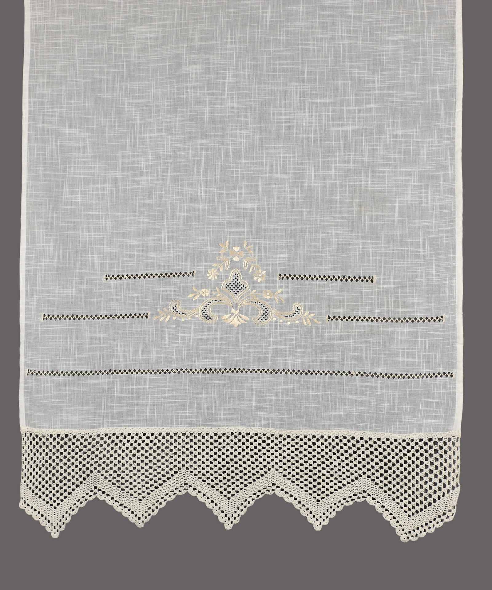 Κουρτίνα Με Τούνελ 140x260 Silk Fashion 1714 Λευκό