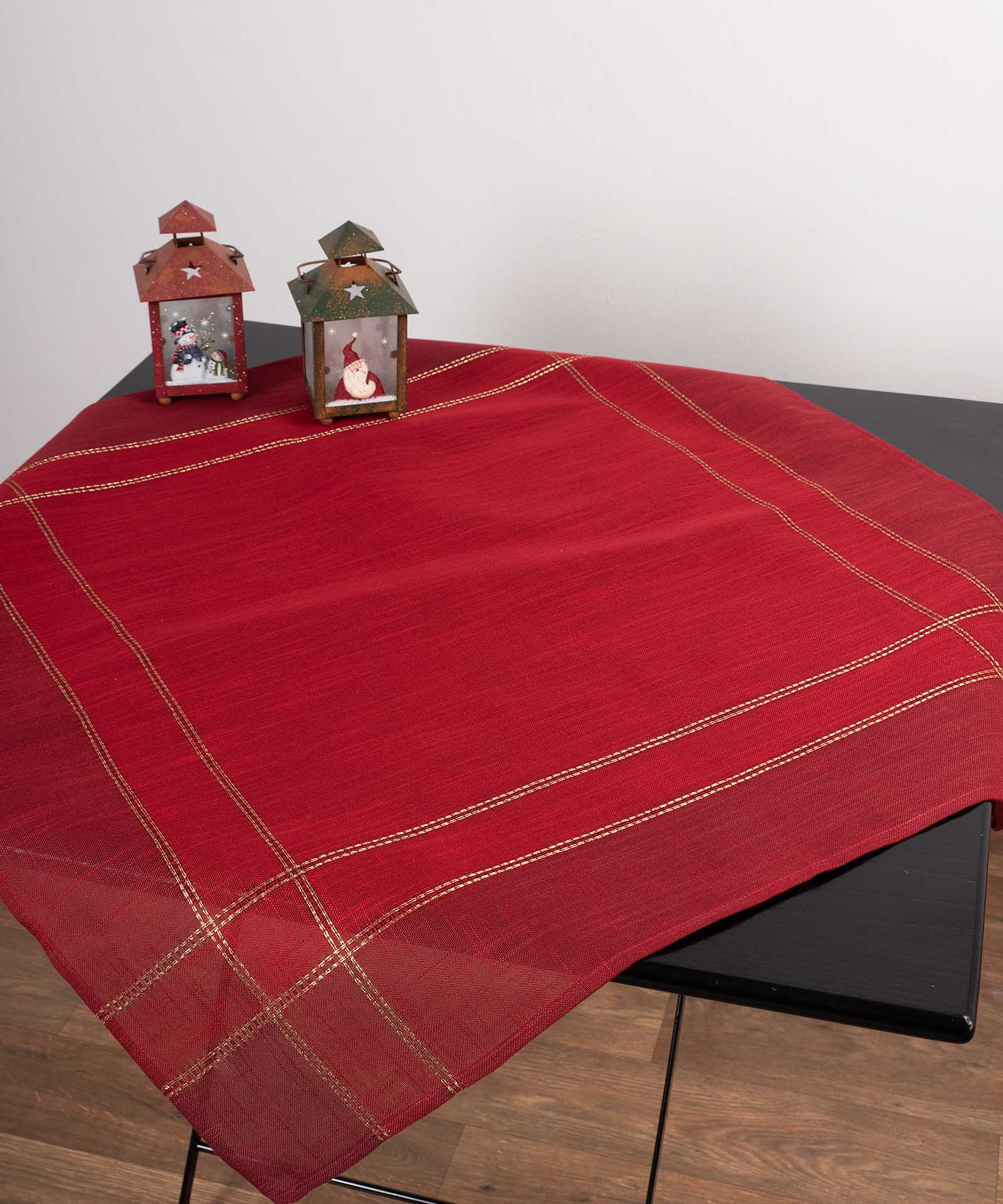 Τραπεζομάντηλο Χριστουγενιάτικο 160x250 Silk Fashion 2448 Κόκκινο