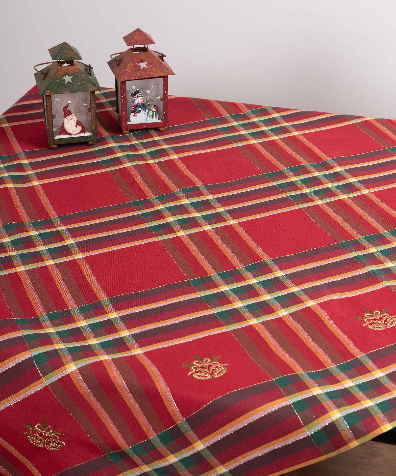 Τραπεζομάντηλο Χριστουγενιάτικο 180x180 Silk Fashion 3194