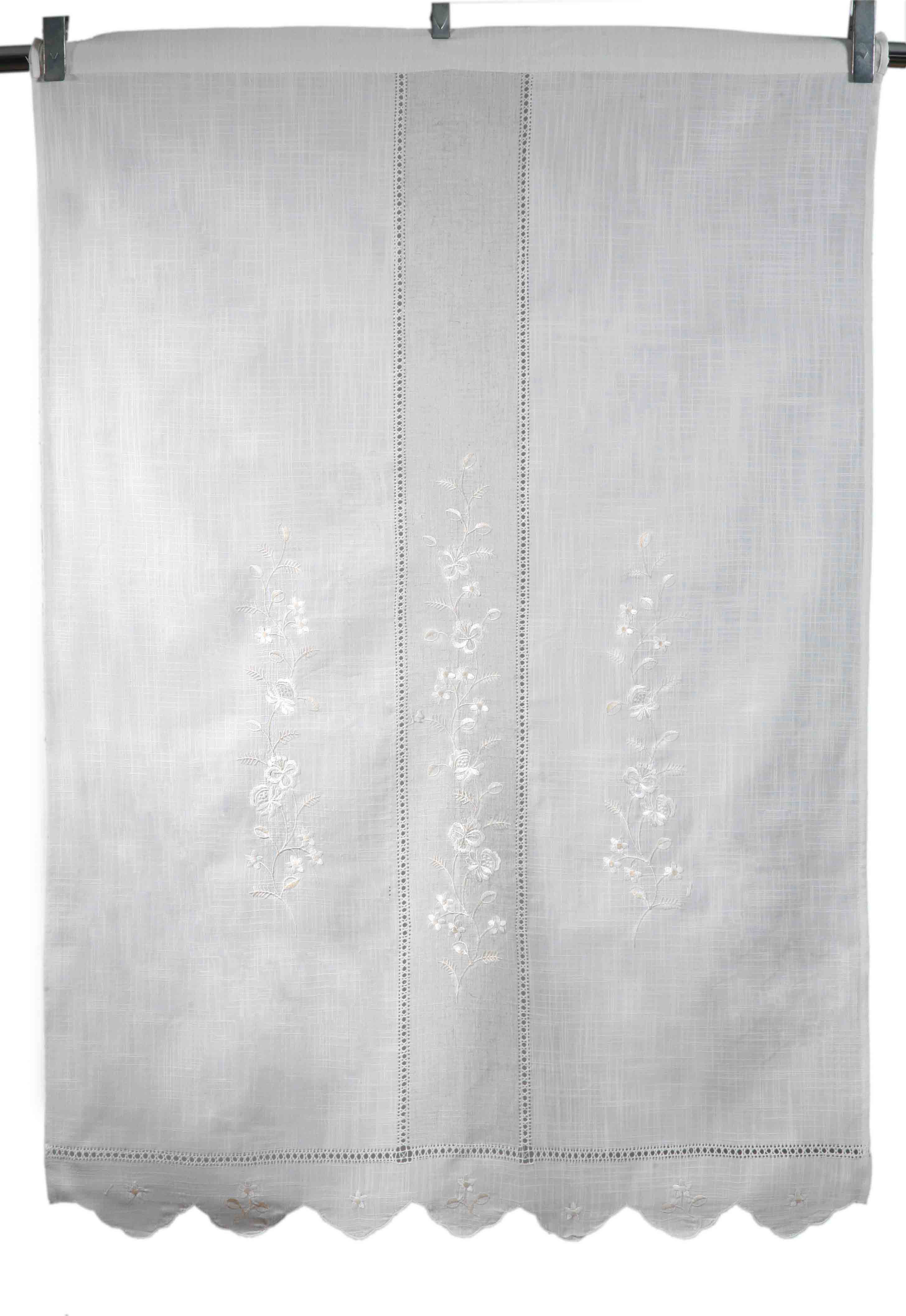 Κουρτίνα Με Τούνελ 50x100 Silk Fashion 466 Λευκή