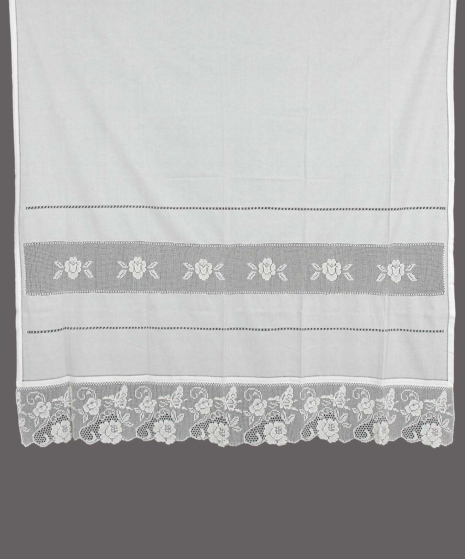 Κουρτίνα Με Τούνελ 160x160 Silk Fashion 5119 Λευκή