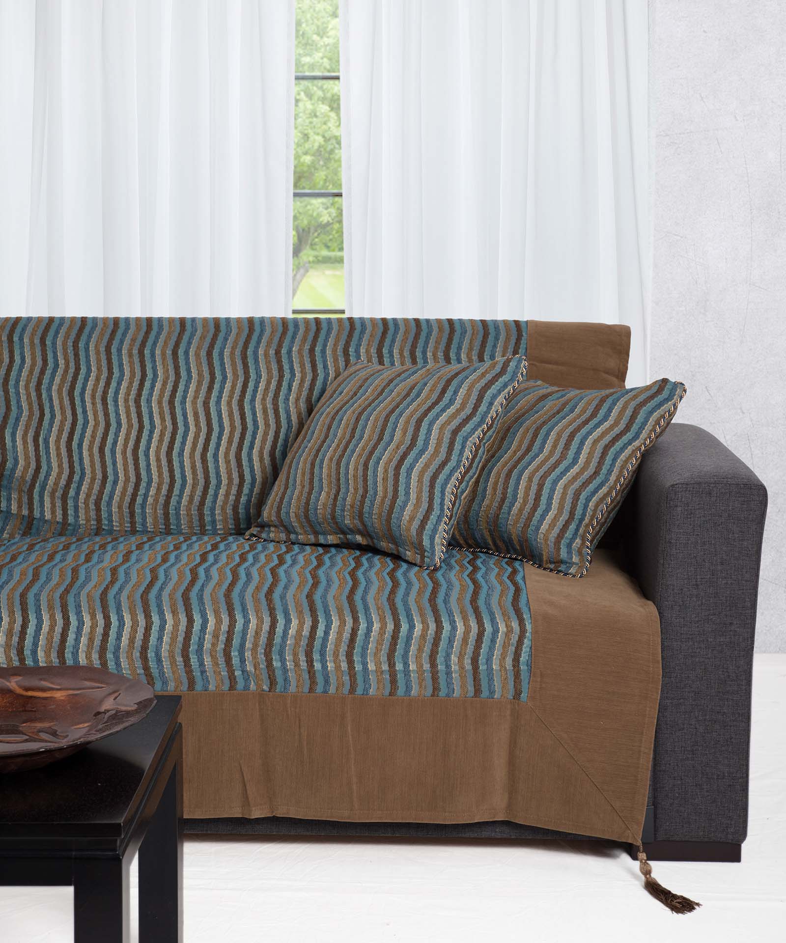 Ριχτάρι Τετραθέσιος 180x320 Silk Fashion 602 κύμα   Μπλέ