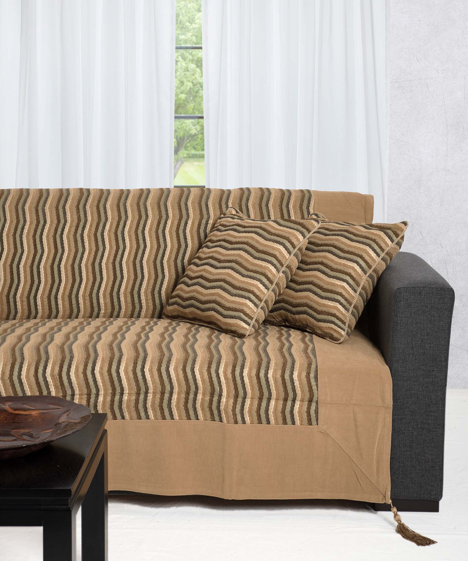 Ριχτάρι Πολυθρόνας 150x180 Silk Fashion 602 κύμα   Ivory