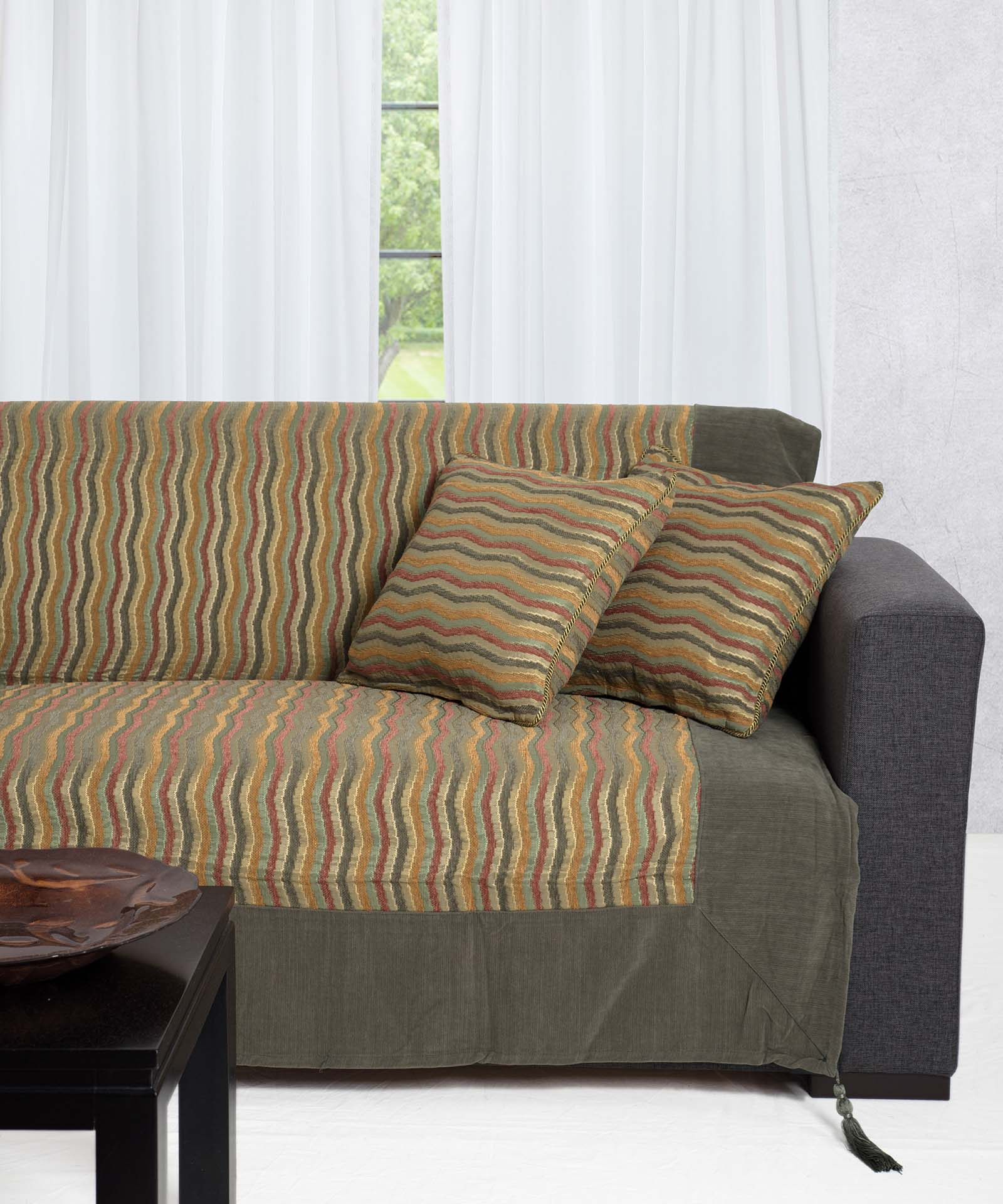 Ριχτάρι Τετραθέσιος 180x320 Silk Fashion 602 κύμα   Πράσινο