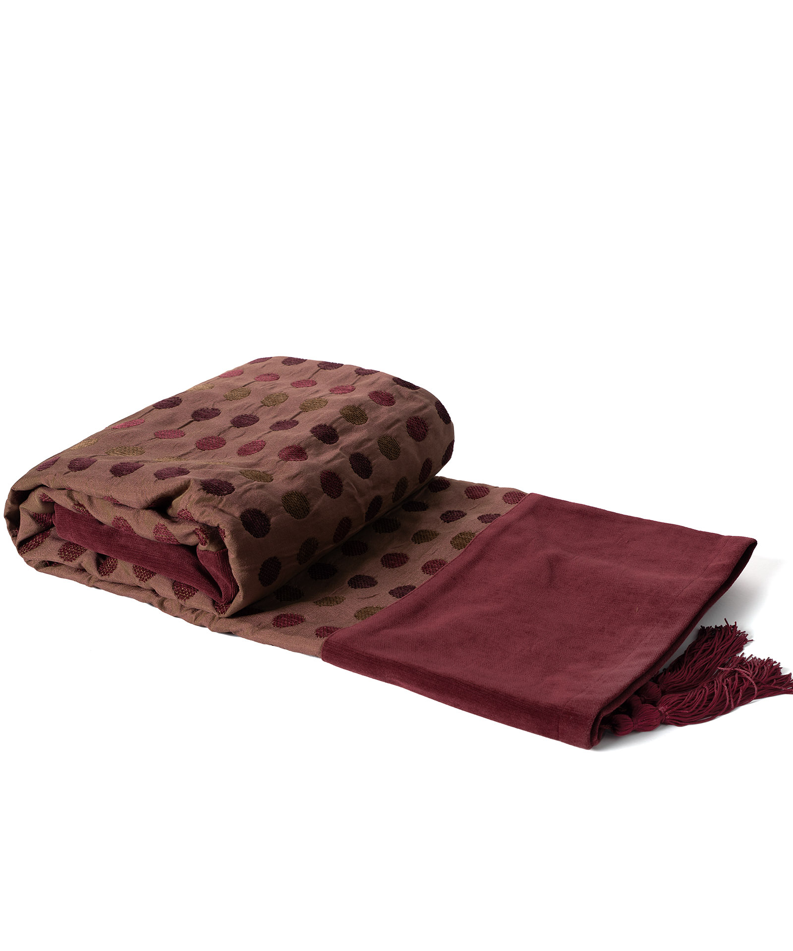 Ριχτάρι Πολυθρόνας 150x180 Silk Fashion 602 πουά   Μπορντώ
