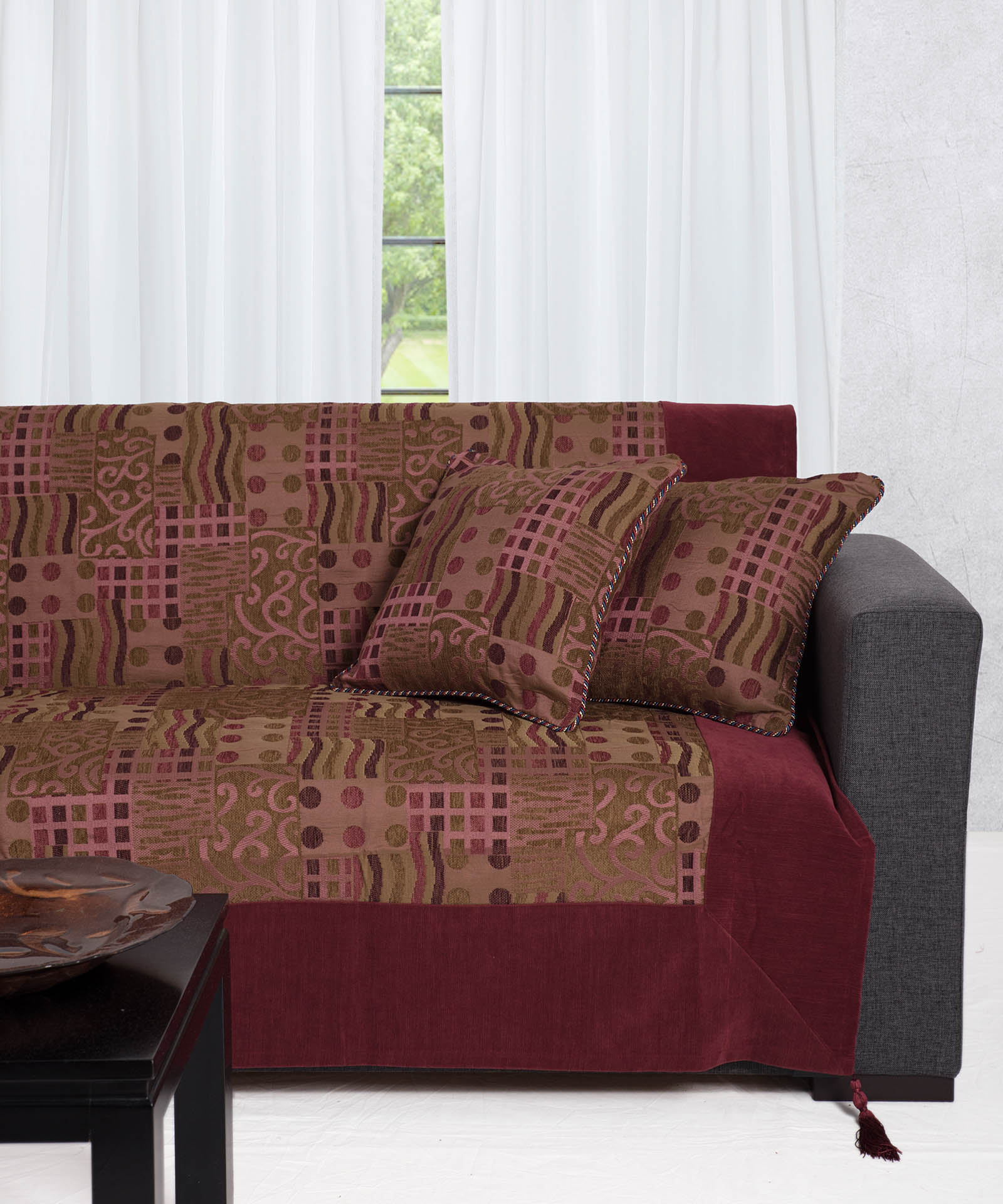 Ριχτάρι Πολυθρόνας 150x180 Silk Fashion 602 πυκνό   Μελιτζανί