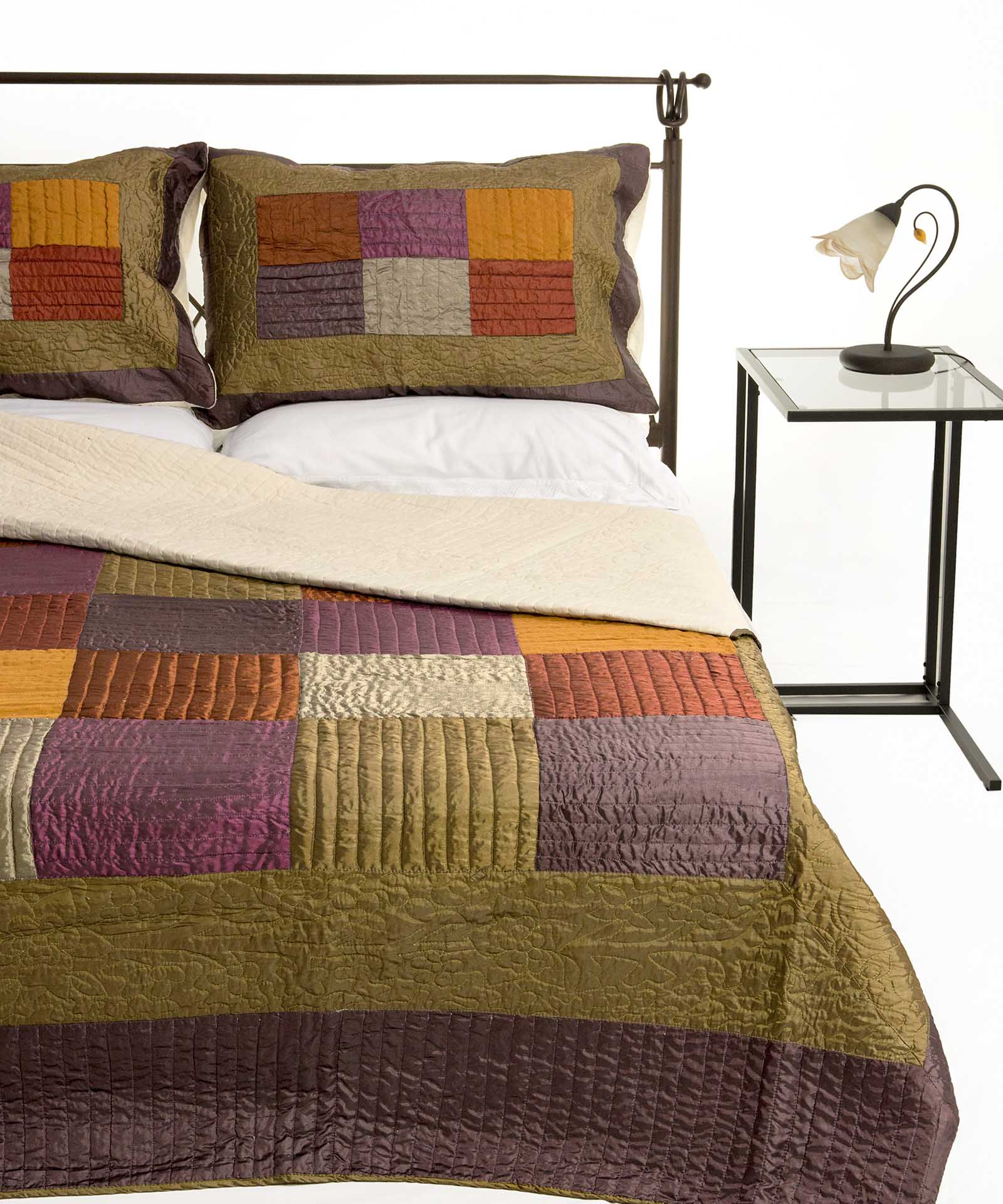 Κουβερλί Σετ Υπέρδιπλο 220x240 Silk Fashion 6153 Λαδί