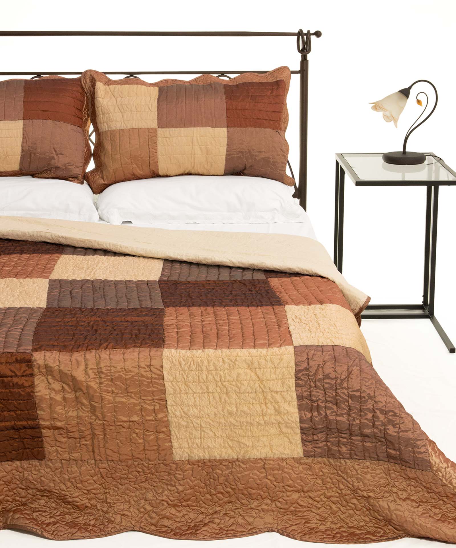 Κουβερλί Σετ Μονό 160x220 Silk Fashion 6155 Καφέ