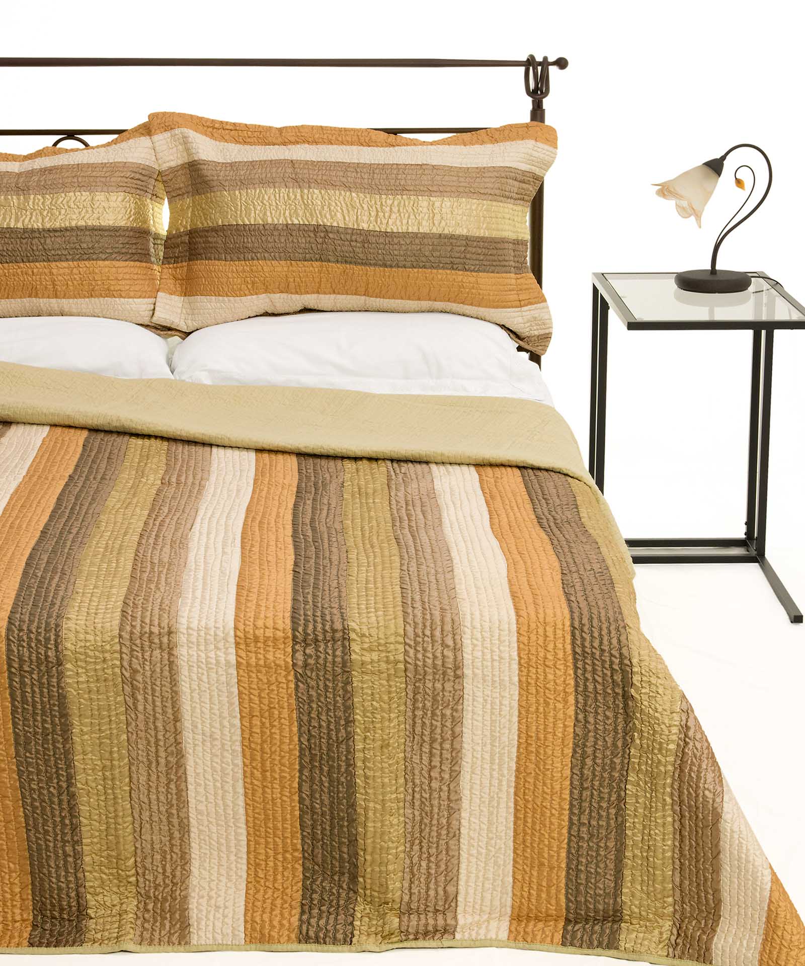 Κουβερλί Σετ Μονό 160x220 Silk Fashion 6329 Λαδί