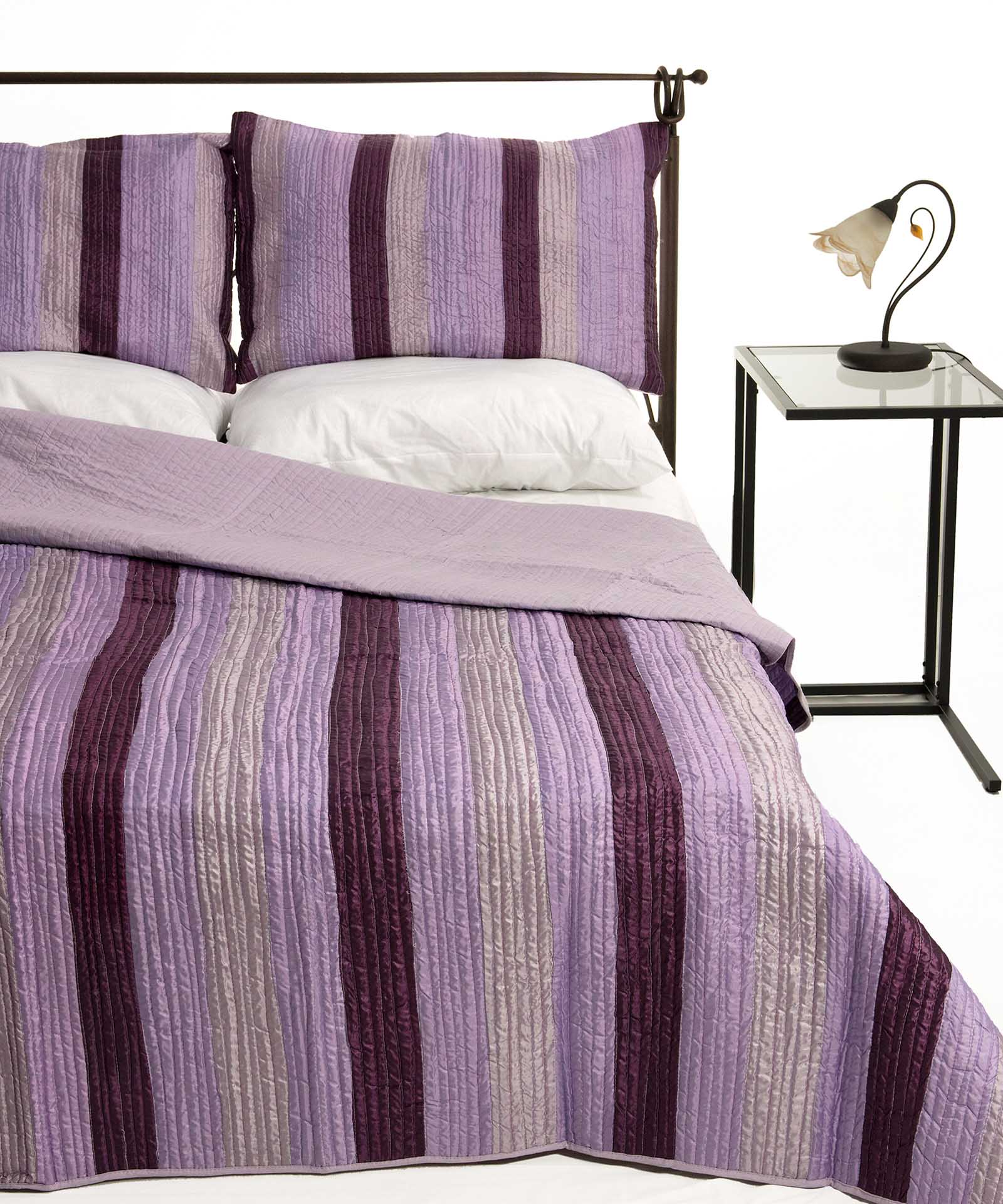 Κουβερλί Σετ Μονό 160x220 Silk Fashion 6329 Μώβ