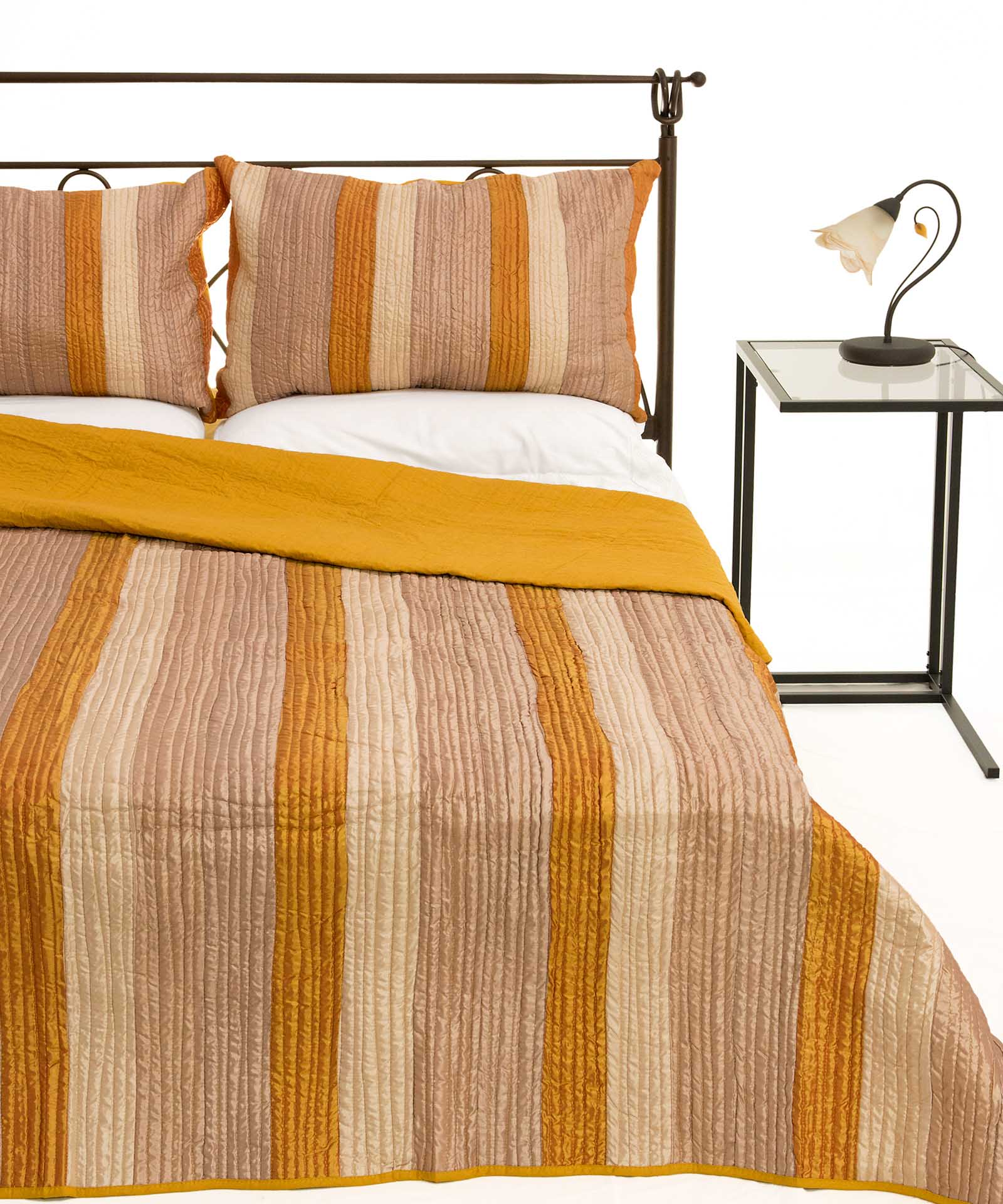 Κουβερλί Σετ Μονό 160x220 Silk Fashion 6329 Χρυσό