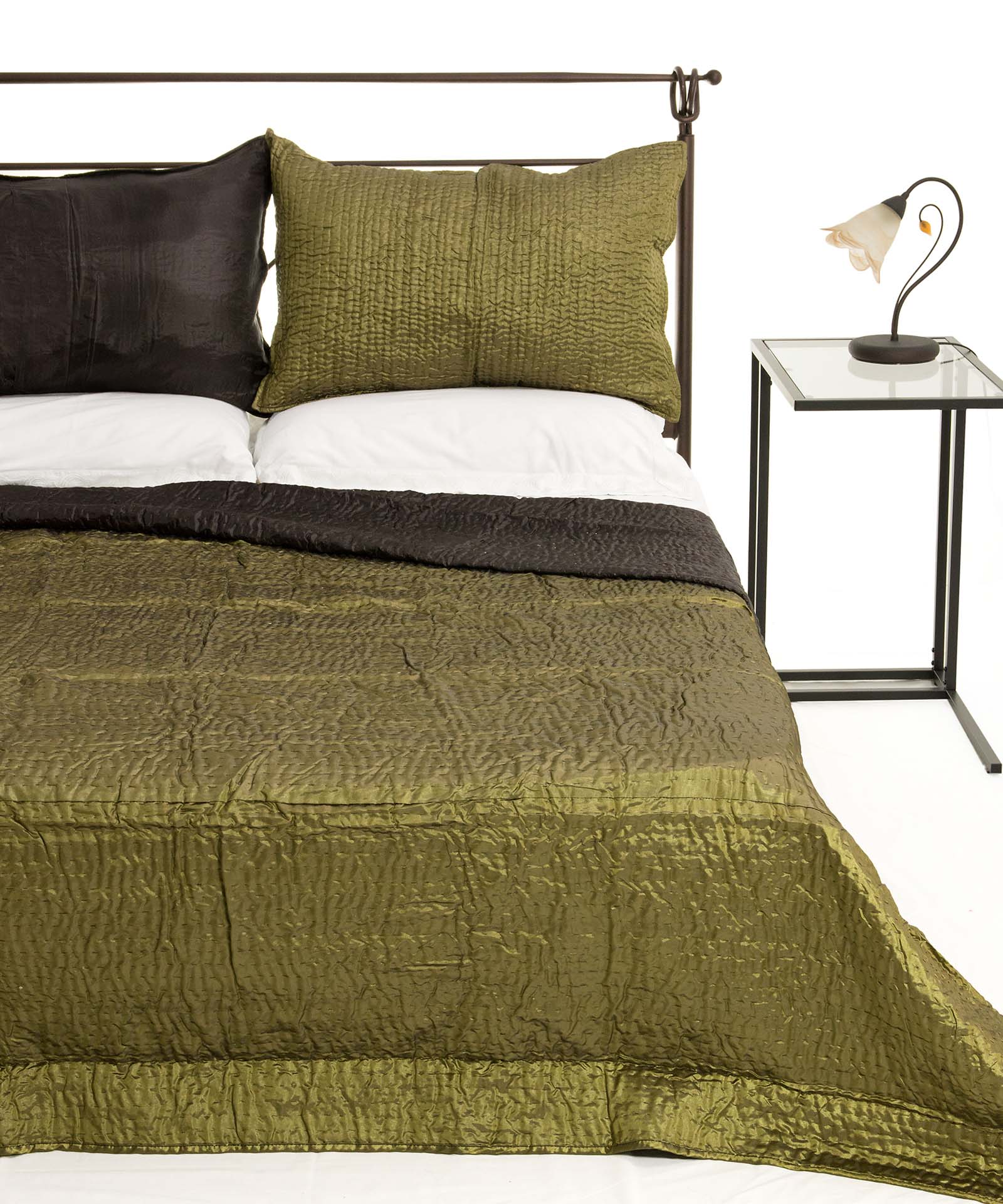 Κουβερλί Σετ Υπέρδιπλο 220x240 Silk Fashion 6330 Πράσινο