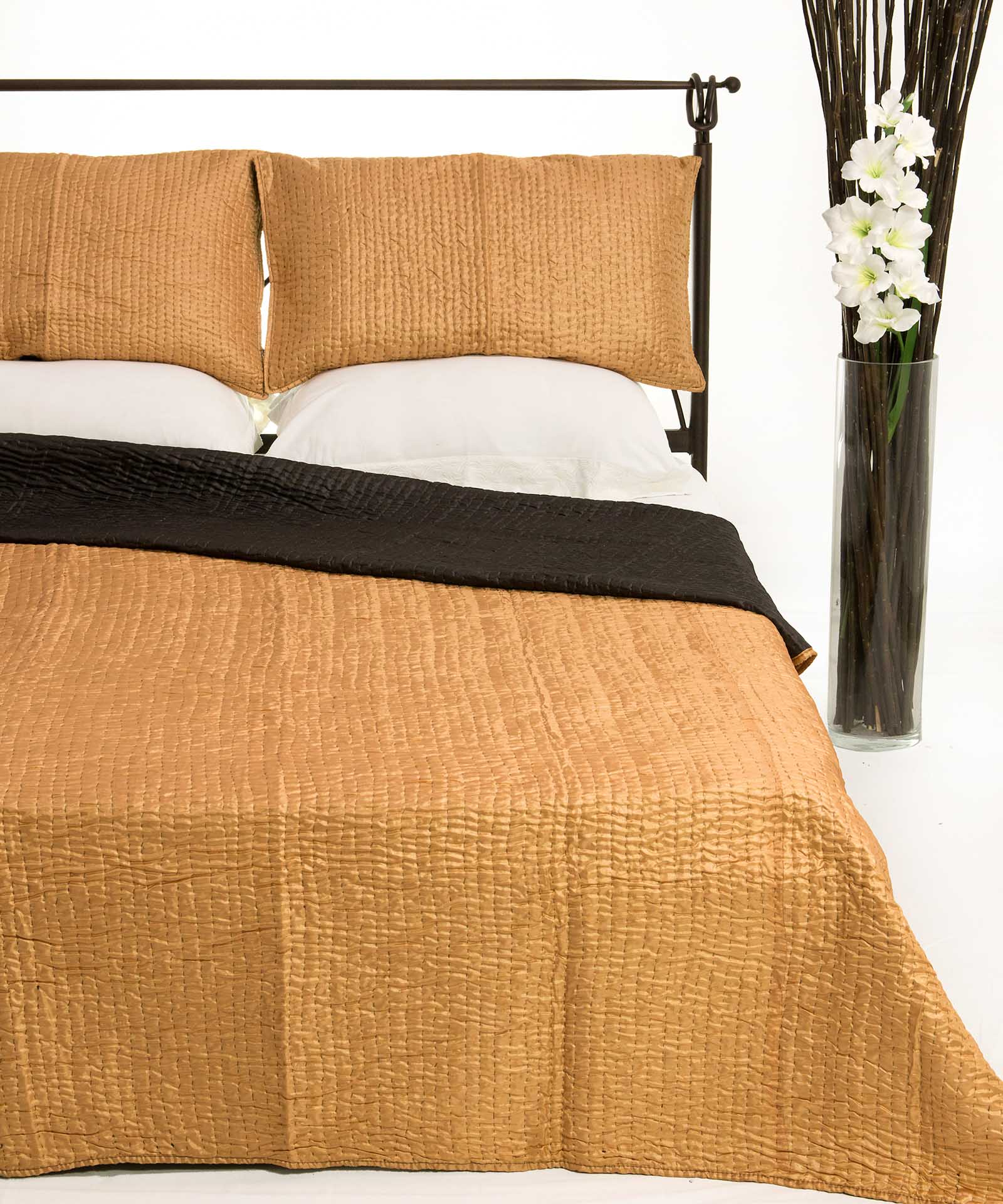 Κουβερλί Σετ Μονό 160x220 Silk Fashion 6330 Χρυσό