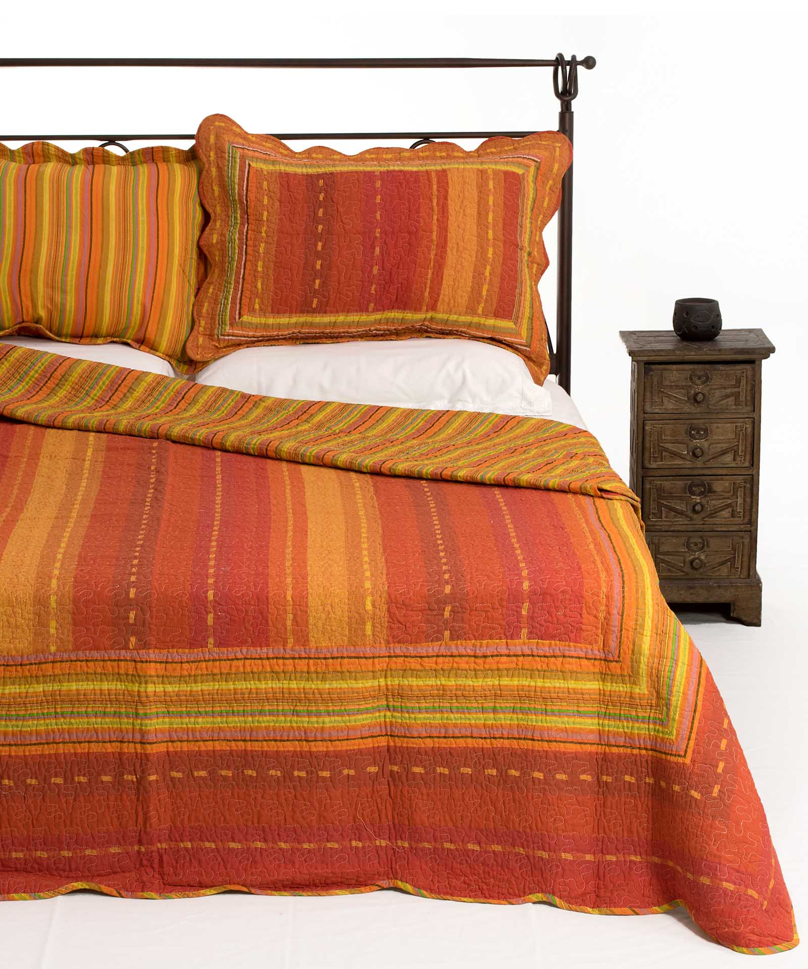 Κουβερλί Σετ Μονό 160x220 Silk Fashion 8013 Πορτοκαλί