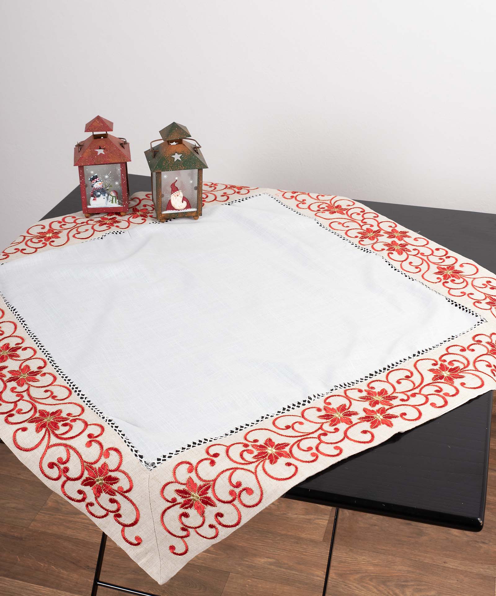 Τραπεζομάντηλο Χριστουγενιάτικο 160x220 Silk Fashion 9016 Άμμου