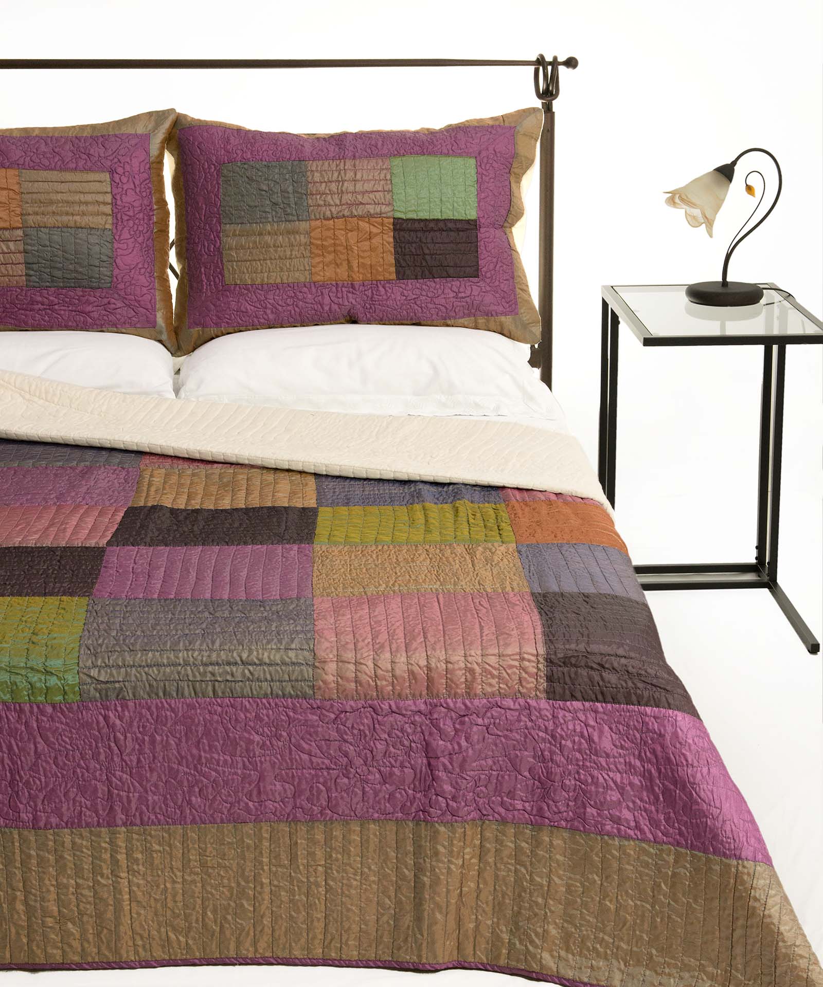 ΚΟΥΒΕΡΛΙ σετ (160cm x 220cm + 1 x 50cm x 70cm) 6153 μώβ