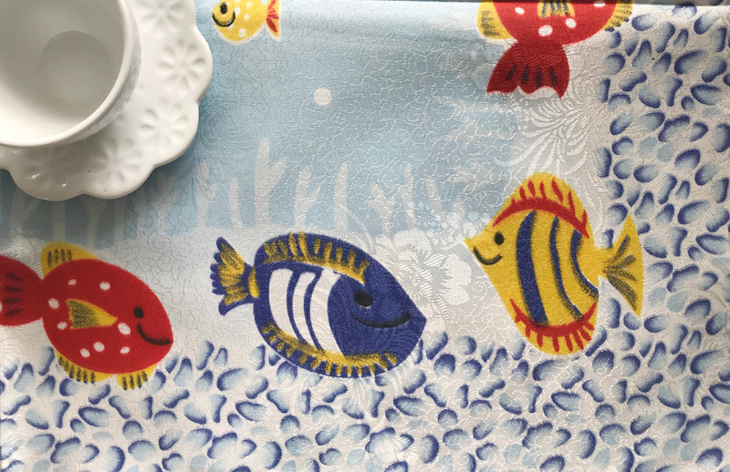 Τραπεζομάντηλο Αλέκιαστο 160x220 Silk Fashion  215 Ψάρι