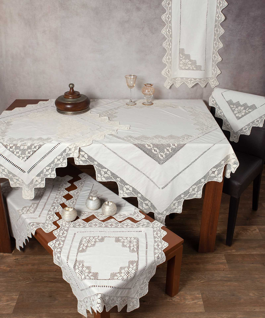 Χειροποίητο Τραπεζομάντηλο 170x220 Silk Fashion 2540  Μπέζ