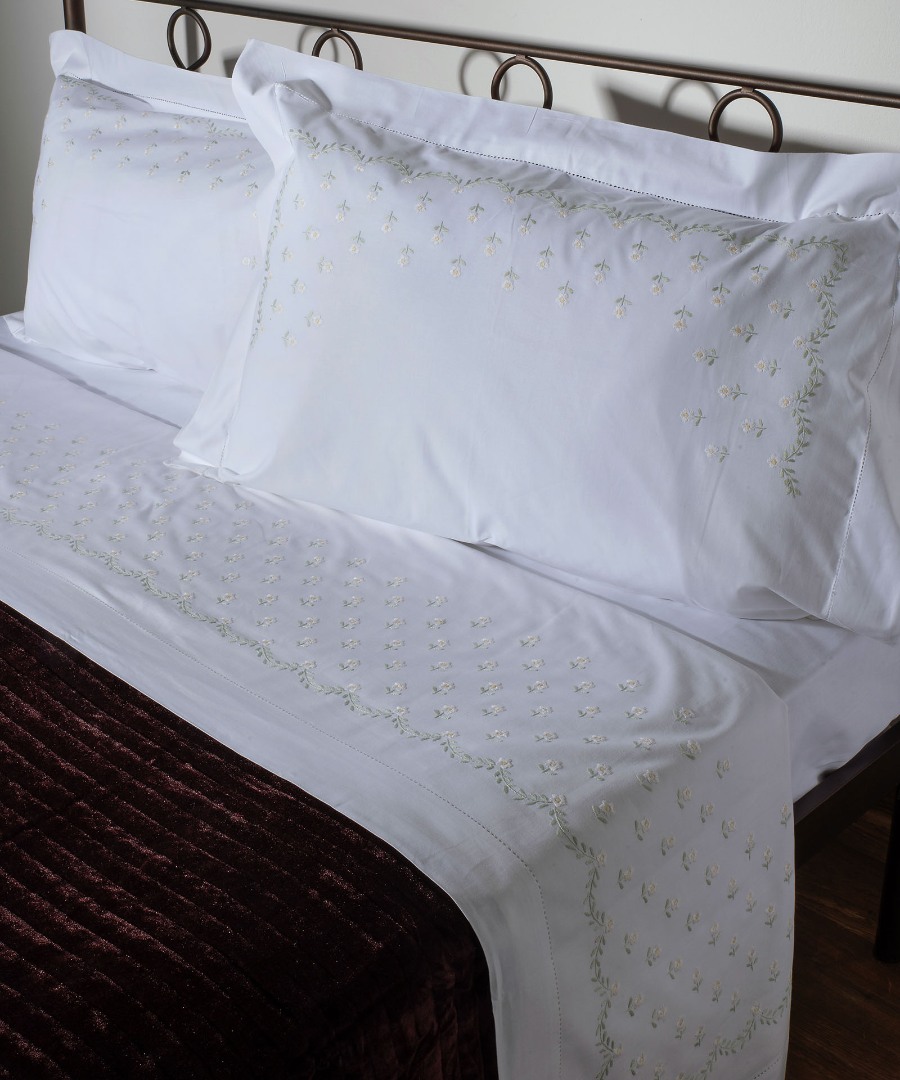 Σεντόνια Σετ Χειροποιητα Με Κέντημα 225x270 Silk Fashion 2806A  Λευκο Κιτρινο Σεντόνια Σετ Χειροποιητα Με Κέντημα 225x270 Silk Fashion 2806A  Λευκο Κιτρινο