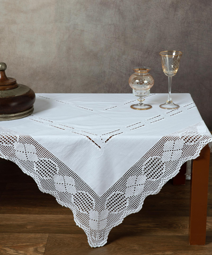 Χειροποίητο Τραπεζομάντηλο 180x180 Silk Fashion 6220