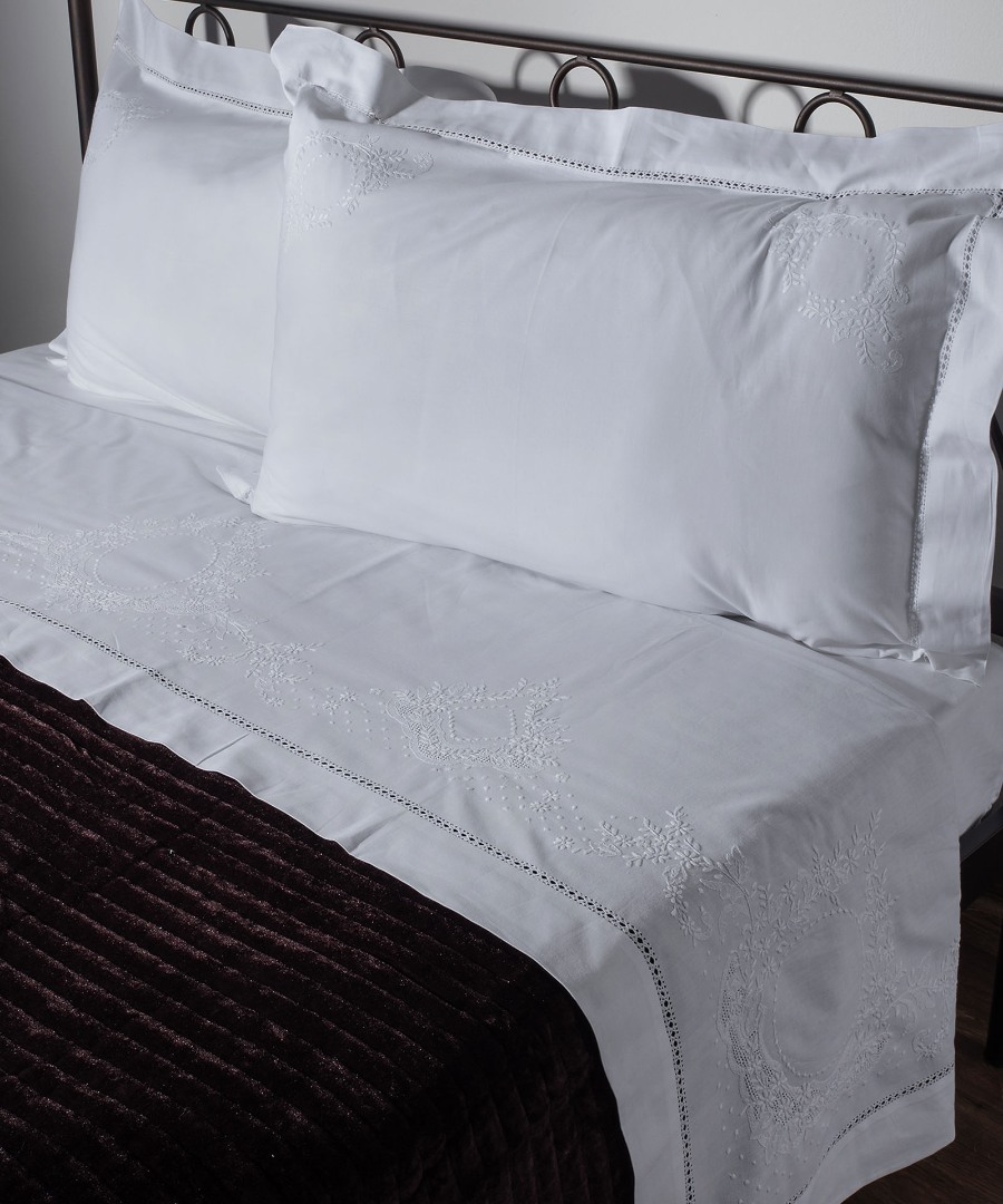 Σεντόνι Σετ Χειροποίητο 225x270 Silk Fashion 624 Λευκο Σεντόνι Σετ Χειροποίητο 225x270 Silk Fashion 624 Λευκο