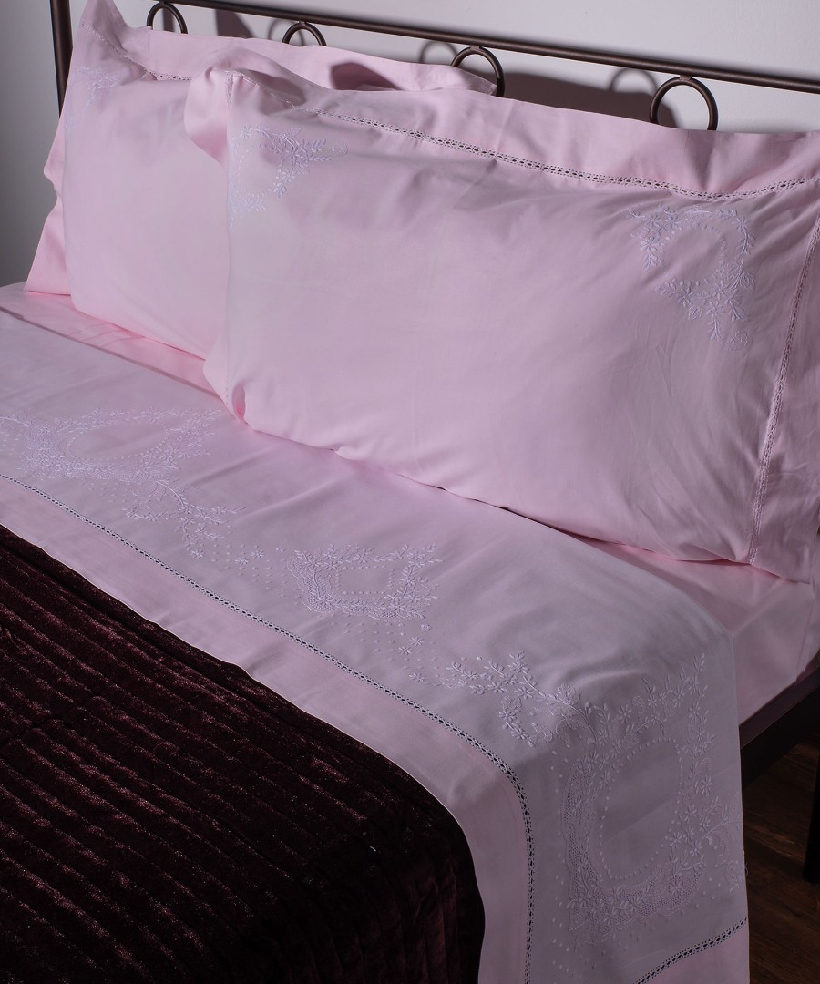 Σεντόνι Σετ Χειροποίητο 225x270 Silk Fashion 624 Ροζ Σεντόνι Σετ Χειροποίητο 225x270 Silk Fashion 624 Ροζ