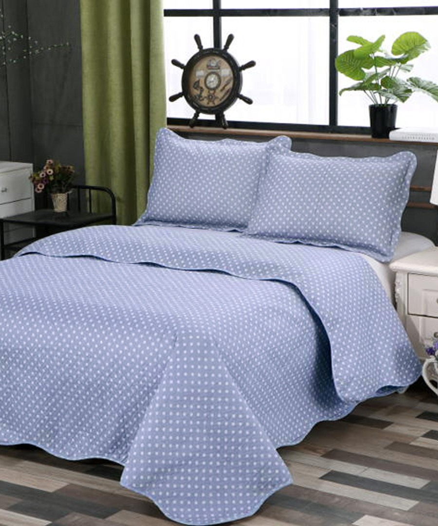 Κουβερλί Σετ Υπέρδιπλο 220x240 Silk Fashion Dot Grey