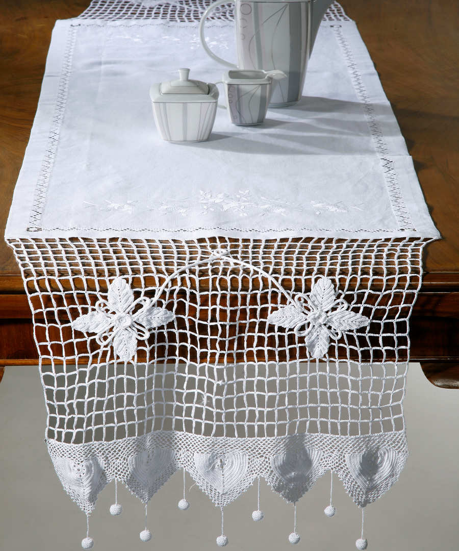 Τραβέρσα 50x200 Silk Fashion Ρουμάνικη Λευκή