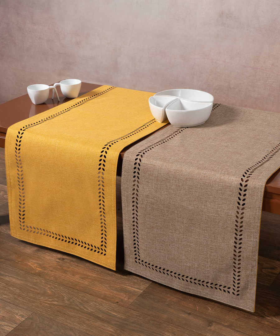 Τραβέρσα 45x170 Silk Fashion Bg18 Kίτρινο-Άμμου