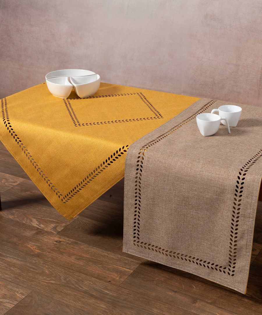 Καρέ 90x90 Silk Fashion Bg18 Κίτρινο/Άμμου