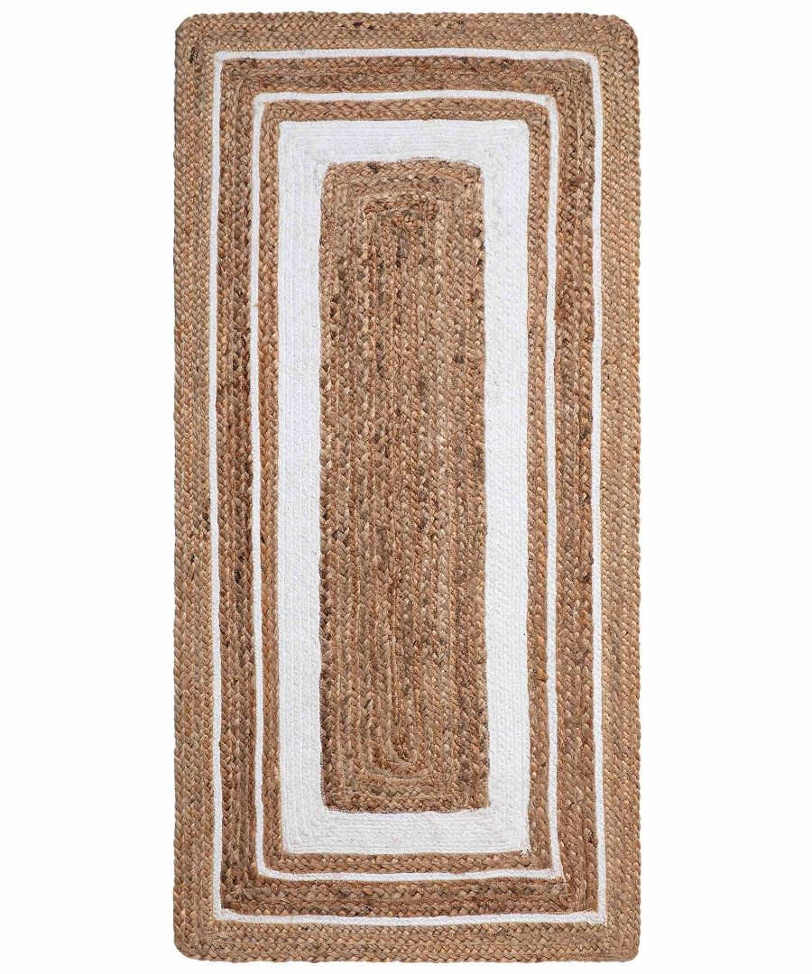 Χαλί γιούτα 1726 (70cm x 160cm) natural/white