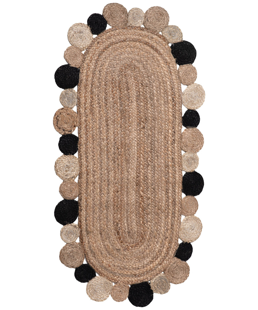 Χαλί γιούτα 1734 (60cm x 130cm) black