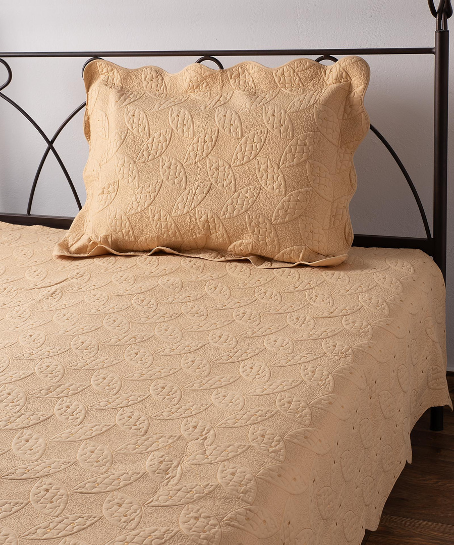 ΚΟΥΒΕΡΛΙ σετ (160cm x 220cm + 1 x 50cm x 70cm) M128 χρυσό