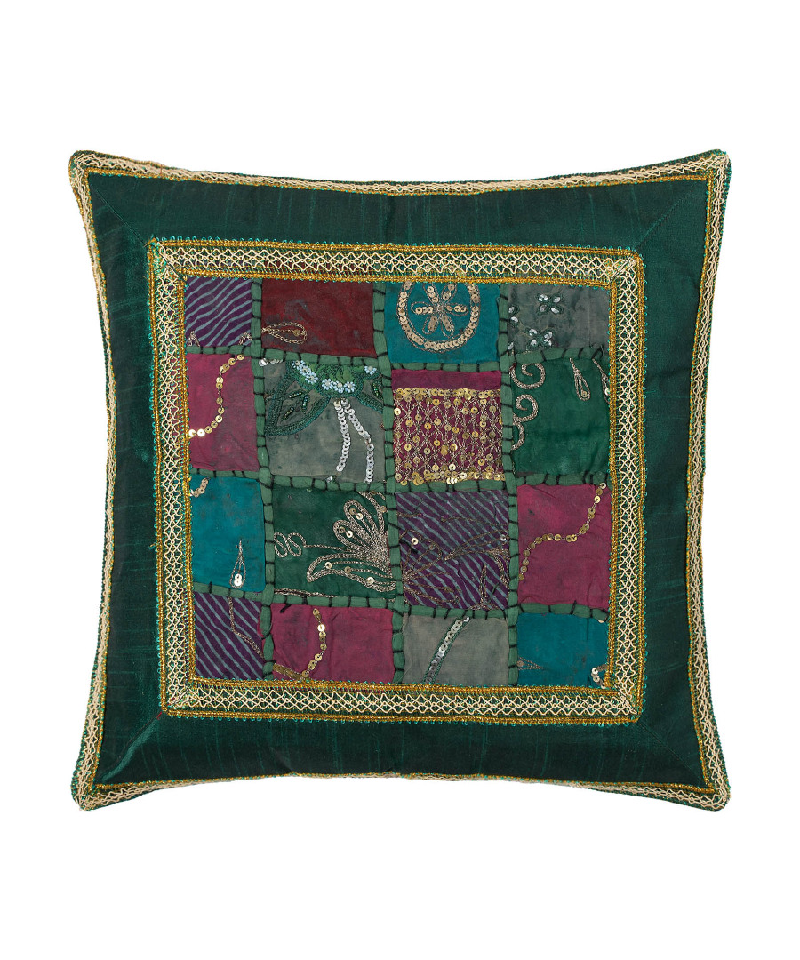 Μαξιλαροθήκη antic με φάσα (45cm x 45cm) πράσινο