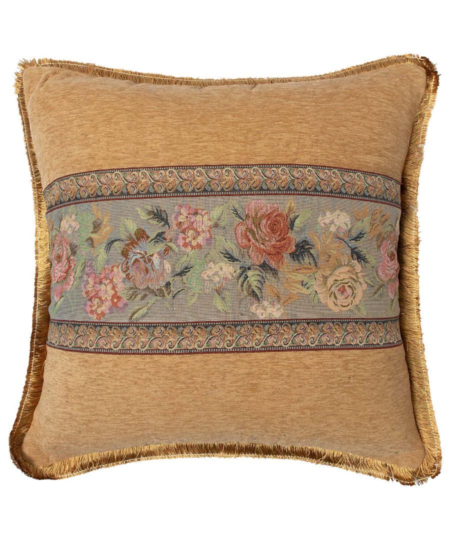Μαξιλαροθήκη Με Κρόσσι 572 (45Cm X 45Cm) Χρυσό Silk Fashion