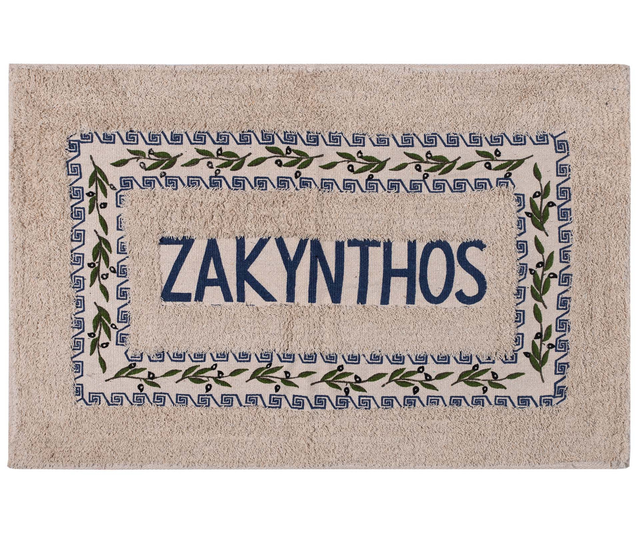 Πατάκι ελιά Ζάκυνθος (50cm x 80cm) μπλέ