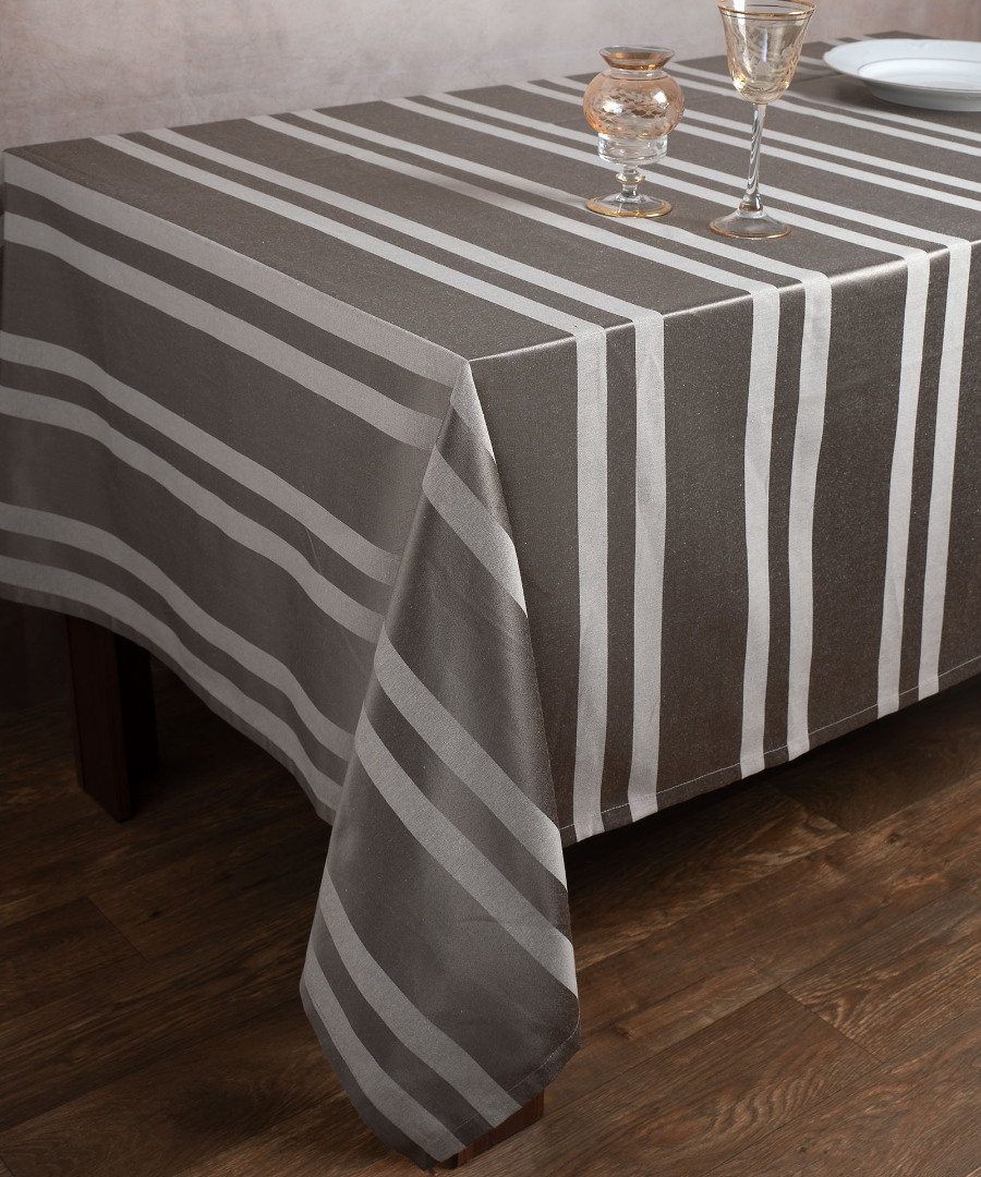Ριγέ τραπεζομάντηλο dimitra (150cm x 230cm) γκρί