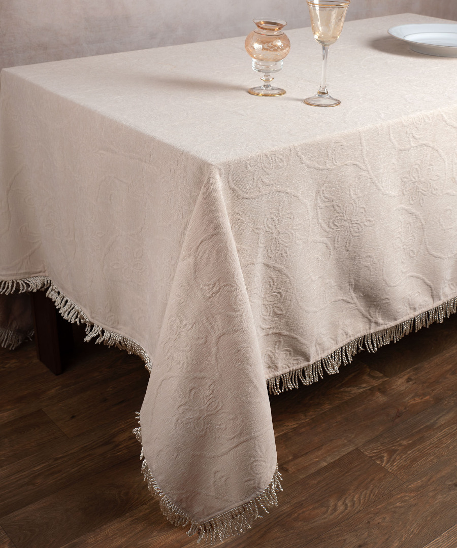 Σενίλ τραπεζομάντηλο 055 (200cm x 280cm) ivory