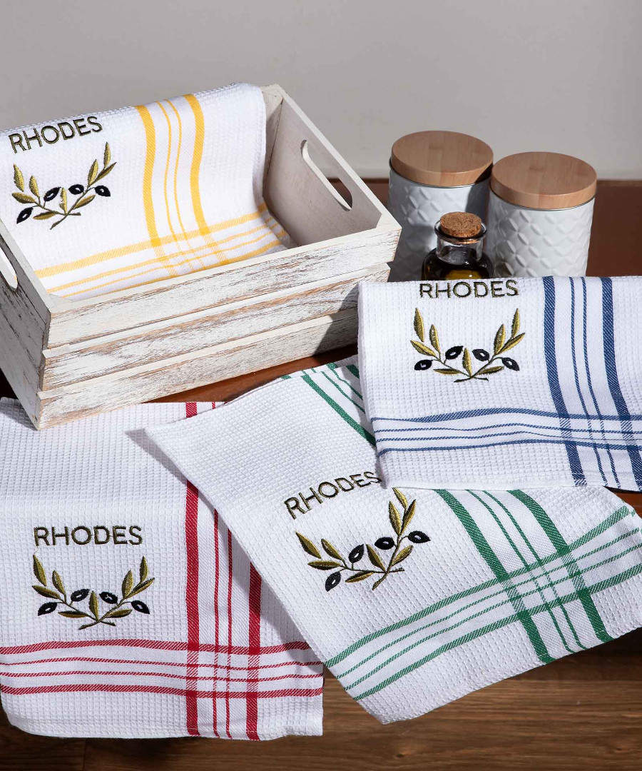Σετ 12 τεμαχίων ποτηρόπανα (45cm x 65cm) RHODES5