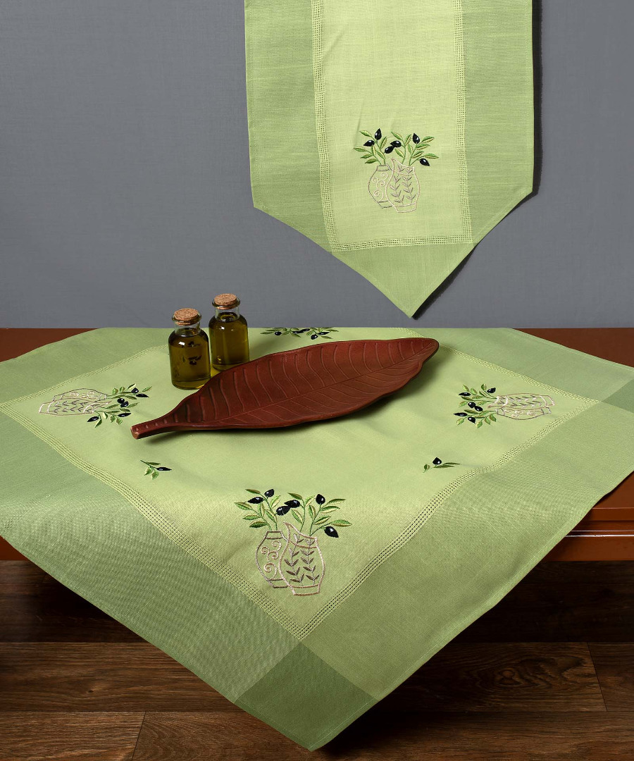 Τραπεζομάντηλο N1 (160cm x 210cm) oval πράσινο