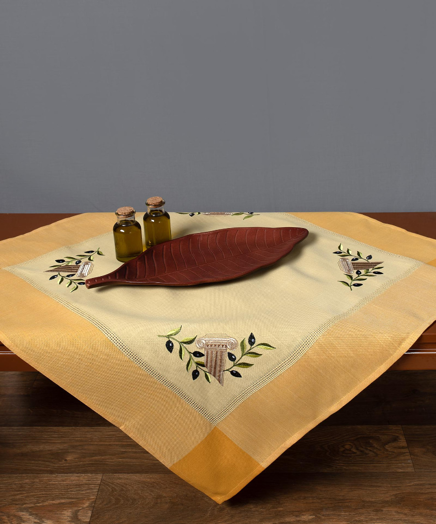 Τραπεζομάντηλο N3 (160cm x 210cm) oval κίτρινο