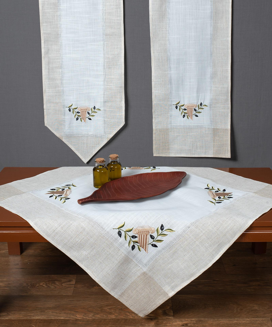Τραπεζομάντηλο N3 (160cm x 250cm) oval ivory