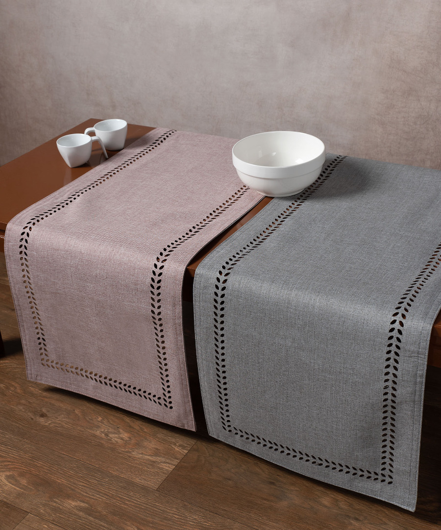 τραβέρσα (45cm x 170cm) bg18 αμέθυστος/γκρί